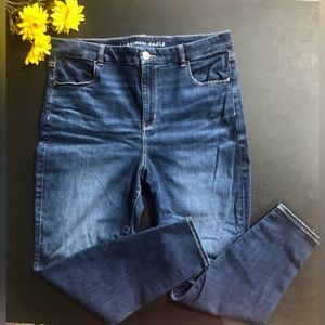 American Eagle Curvy High Rise jeggings skinny jeans stretch 18 regular